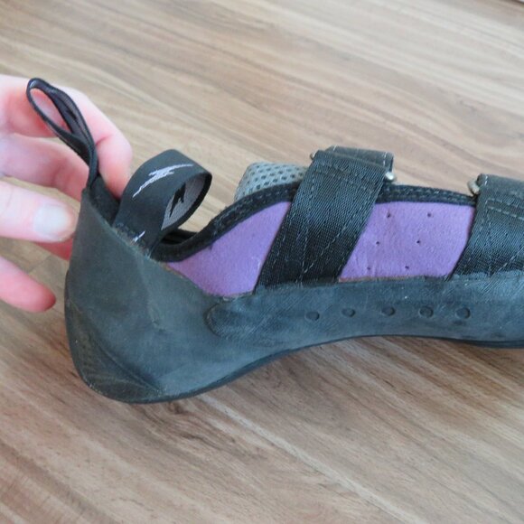 EVOLV Elektra Eco-Trax Rock Climbing Shoes Purple Black Gorpcore - Size US 10.5 - Picture 10 of 11